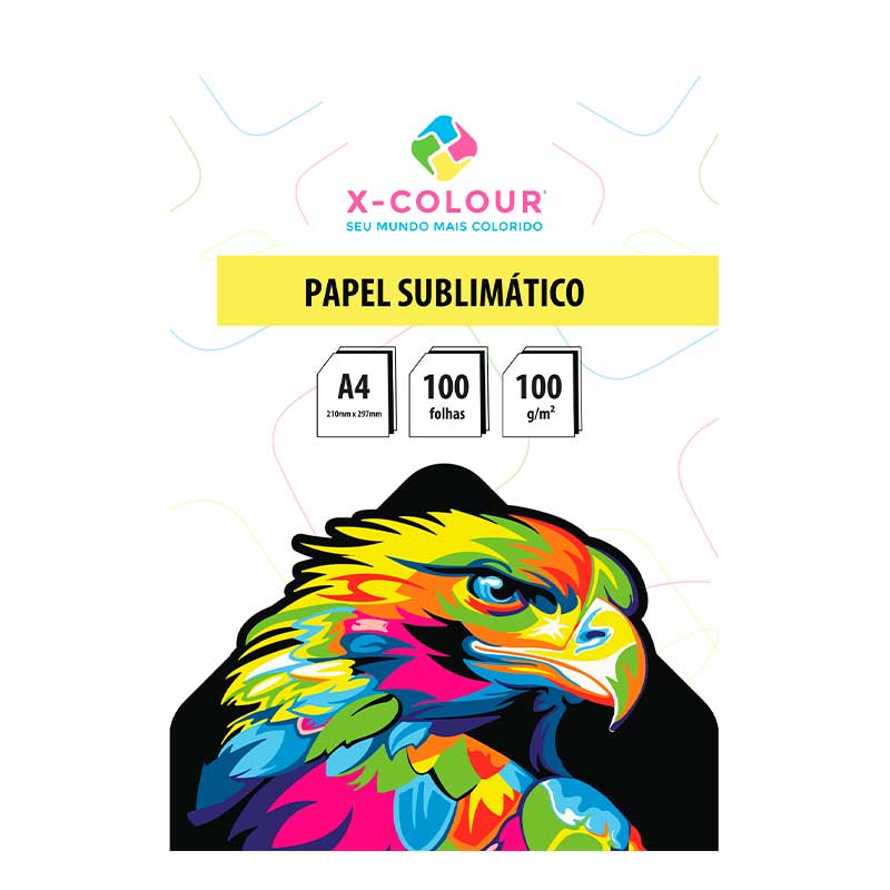 Papel Sublimático X Colour 100gr Pacote com 100 Folhas Papel Sublimático X Colour 100gr Pacote com 100 Folhas